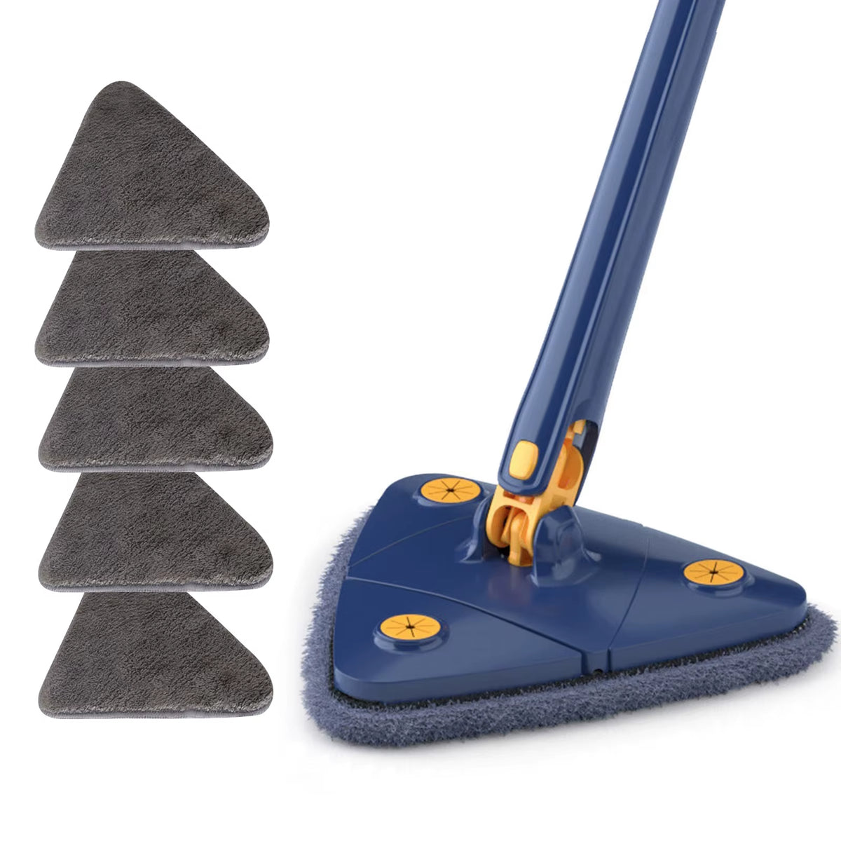 Balai triangulaire rotatif 360° à manche télescopique
