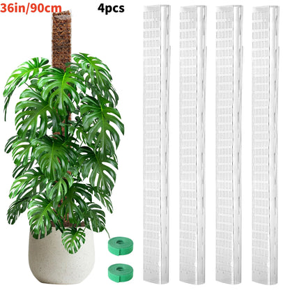24/36/48Inch Climbing Plant Water Moss Column Indoor Plastic Moss Pole for Sphagnum Support Potted Plants Sticks Growth Garden
