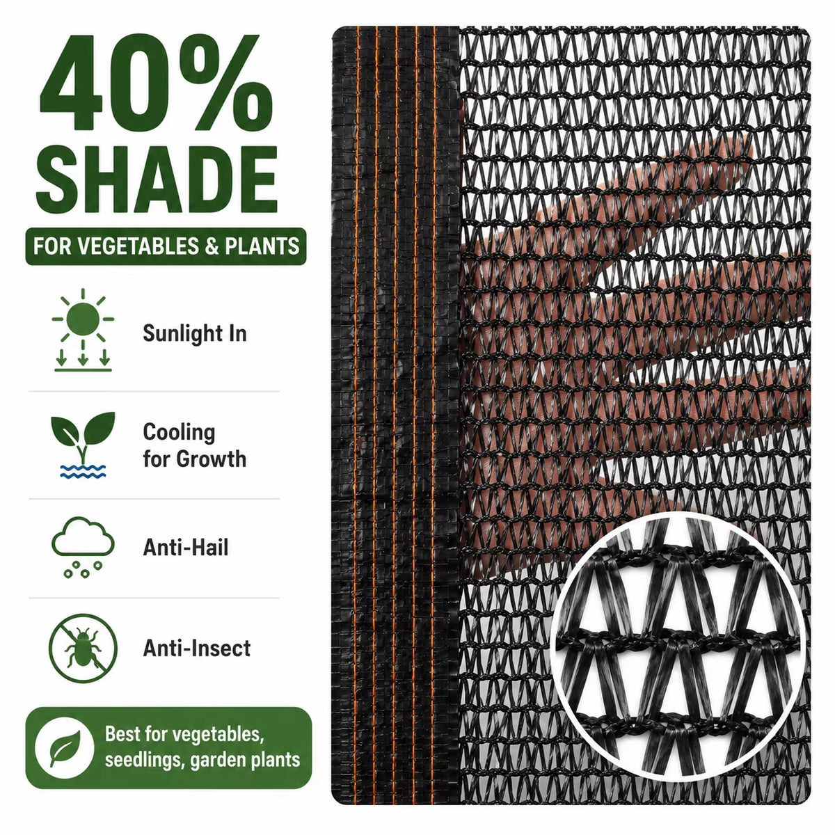 HDPE Shade Net 40%-95% anti UV Sun Shade Cloth Garden Greenhouse Netting Plant Cover Outdoor Sunblock Mesh Fabric