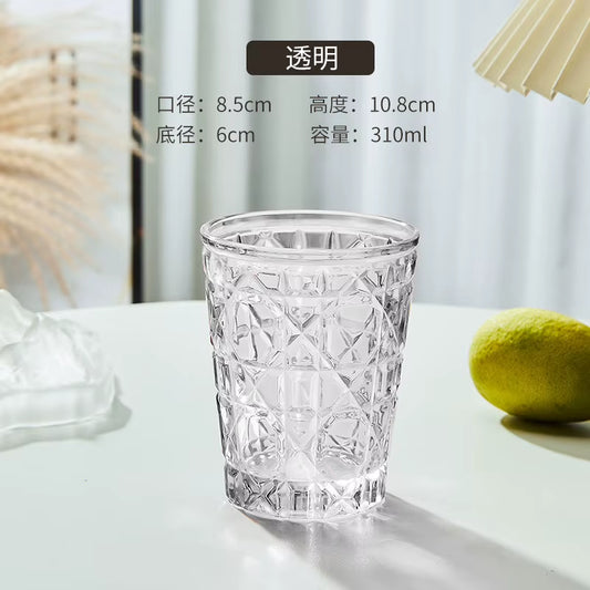European Style Colorful Crystal Whisky Glass Cup Beer Cup Coffee Latte Mug Household Drinkware Party Restaurant Wine Glasses Cup