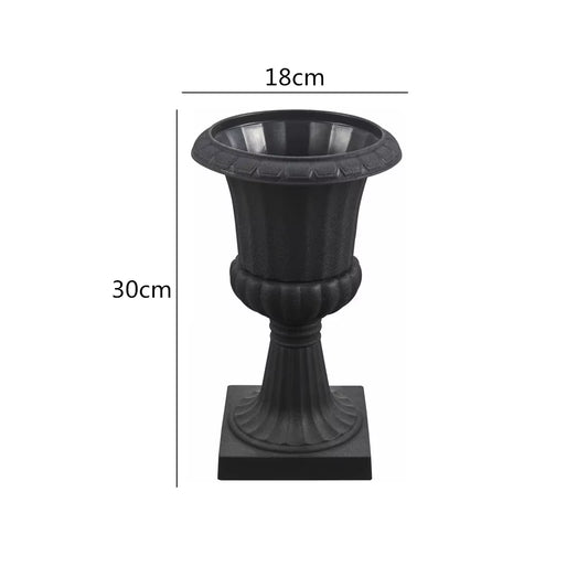 Black White Plastic Vase Wedding Stage Large Vase Decoration Home Furnishings Garden Balcony Courtyard Flower Pot Ornaments