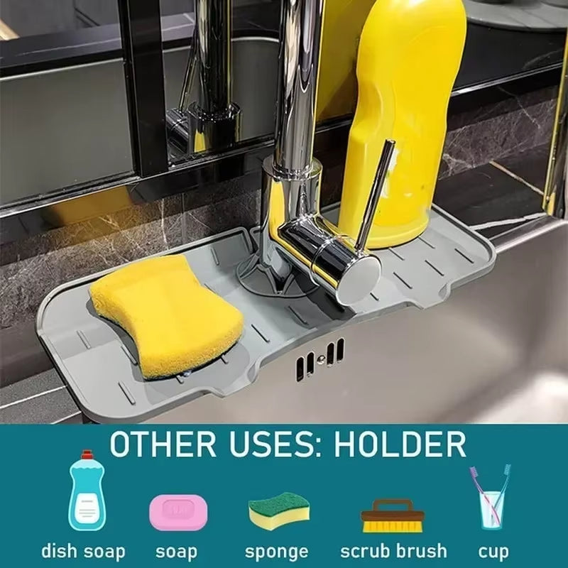 Tapis de robinet anti-éclaboussures en silicone