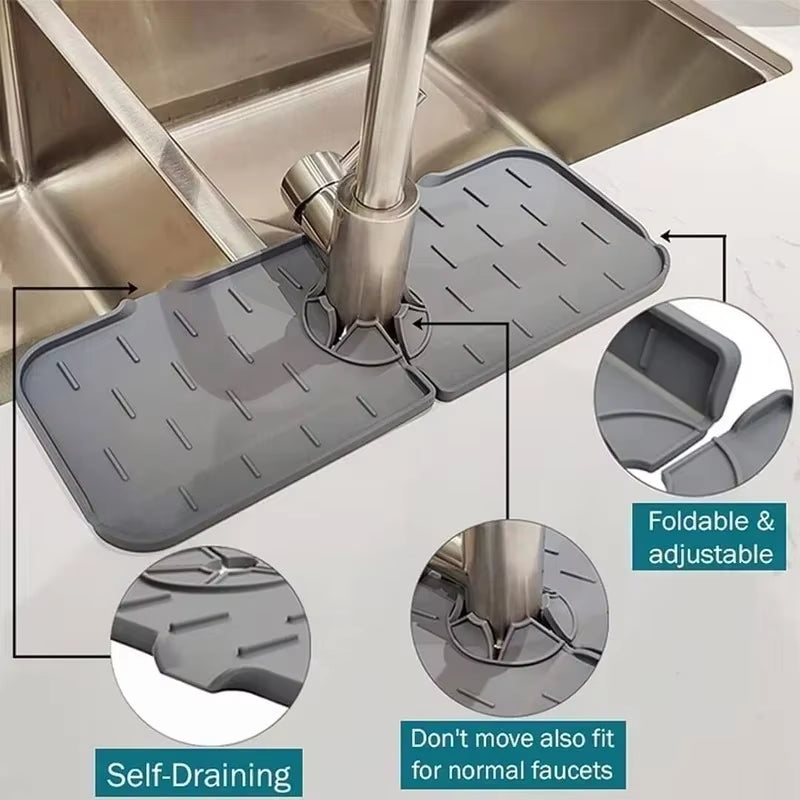 Tapis de robinet anti-éclaboussures en silicone