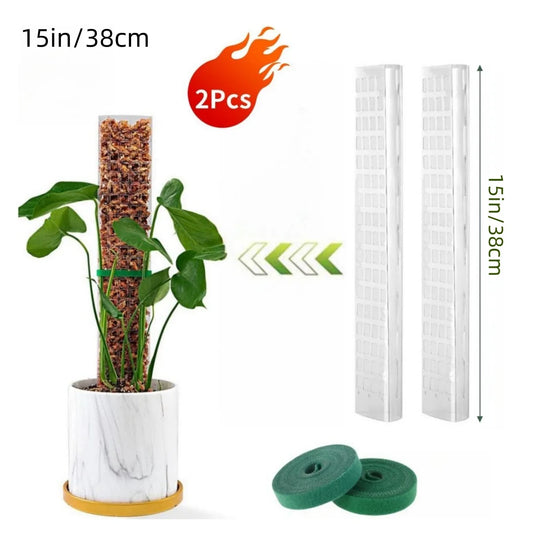 24/36/48Inch Climbing Plant Water Moss Column Indoor Plastic Moss Pole for Sphagnum Support Potted Plants Sticks Growth Garden