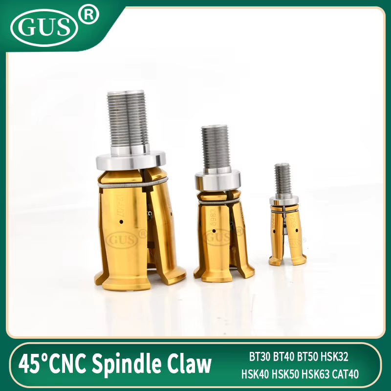 BT30 BT40 BT50 CNC Spindle Claw 45° Inner External Thread HSK32 HSK40 HSK50 HSK63 CAT40 4 Petal Pull Claw Clamp Tool Milling