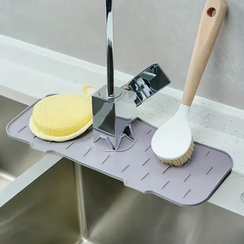 Tapis de robinet anti-éclaboussures en silicone