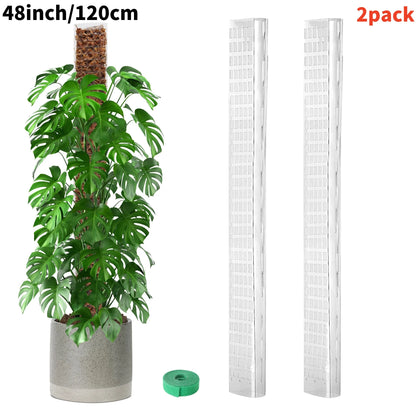 24/36/48Inch Climbing Plant Water Moss Column Indoor Plastic Moss Pole for Sphagnum Support Potted Plants Sticks Growth Garden