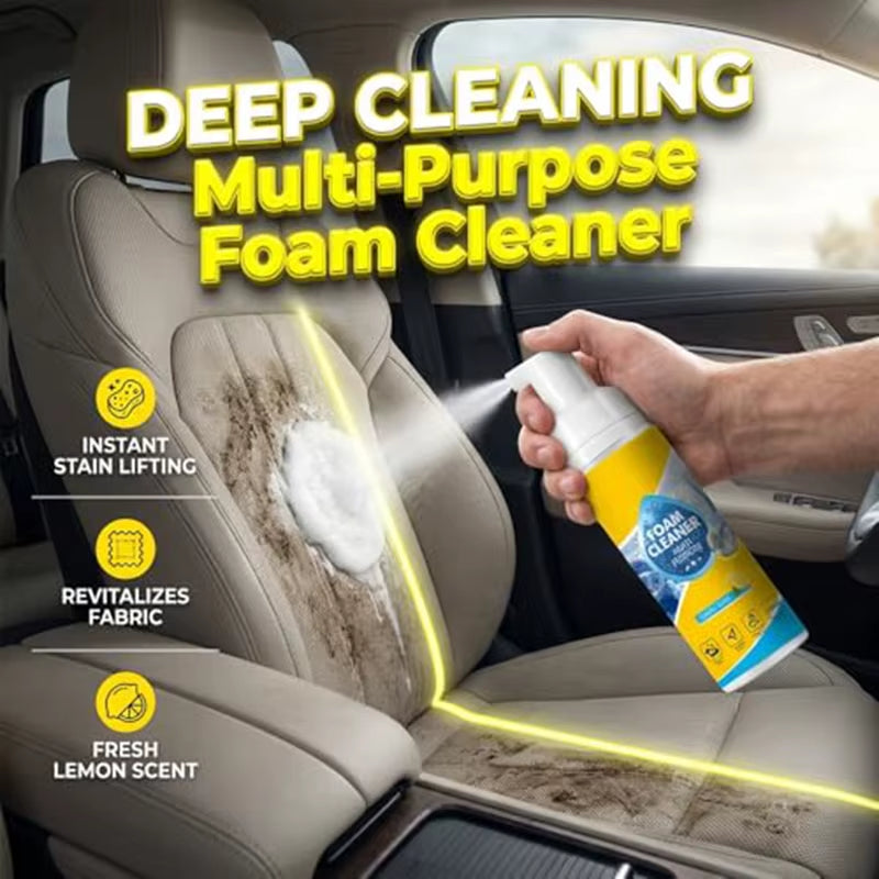 Mousse nettoyante sans rinçage pour intérieur auto