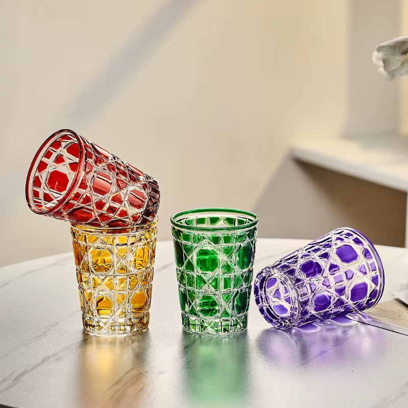 Verre coloré façon cristal 310 ml – whisky, cocktail ou café