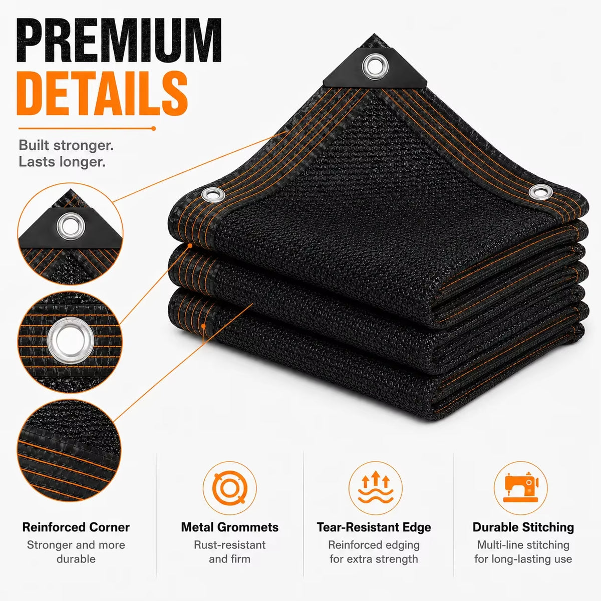HDPE Shade Net 40%-95% anti UV Sun Shade Cloth Garden Greenhouse Netting Plant Cover Outdoor Sunblock Mesh Fabric